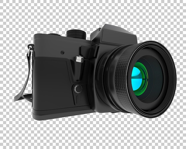 digital camera isolated on transparent background 3d rendering illustration