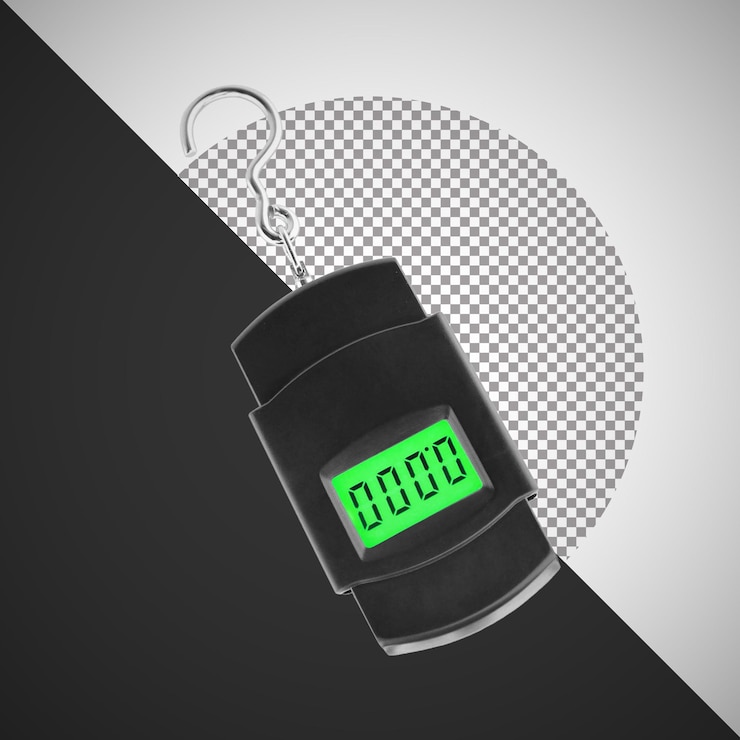 PSD digital luggage scale with hook for travel and weighing