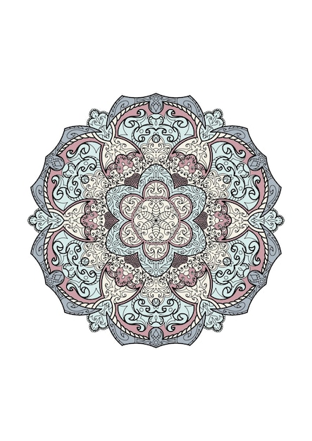 digital mandala with unique design and patterns full of colors