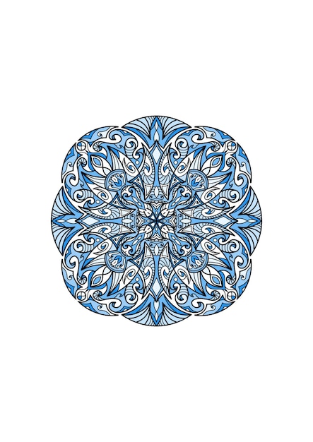digital mandala with unique design and patterns full of colors
