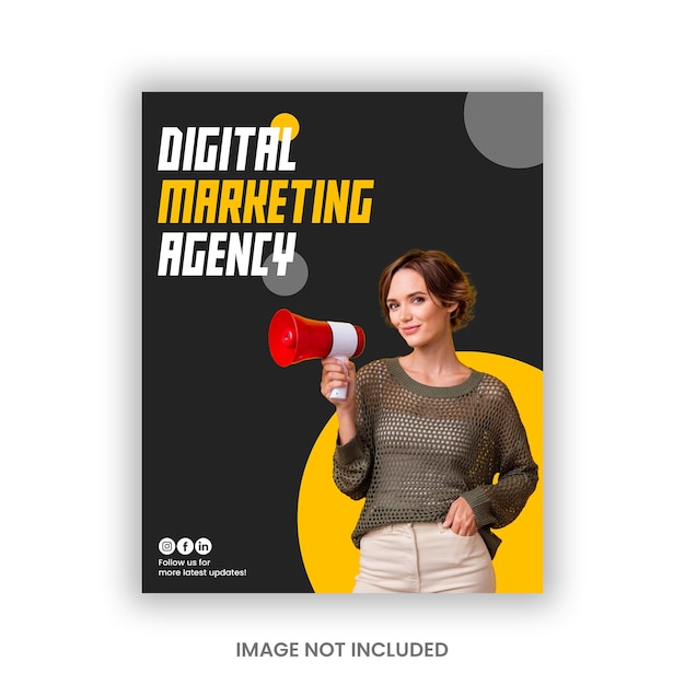 PSD digital marketing agency flyer design