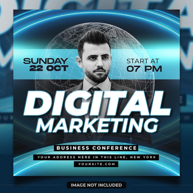 Digital marketing business flyer vorlage