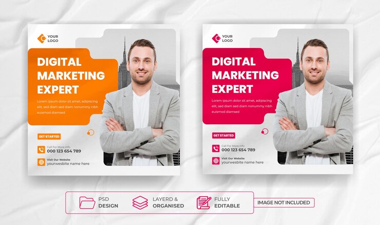 Digital Marketing Social Media Post oder Corporate Instagram Post Design Template