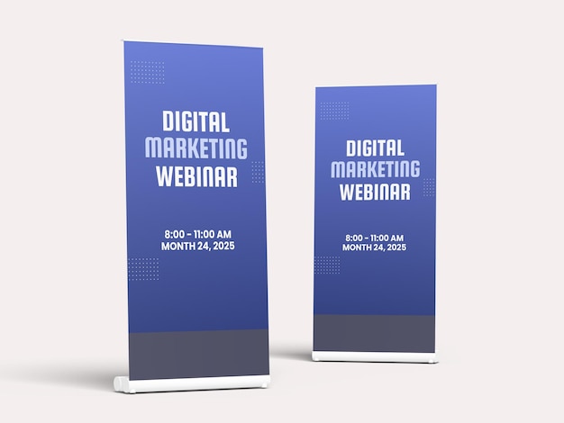 Digital Marketing Webinar Roll Up Banner
