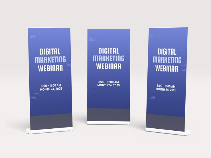 PSD digital marketing webinar rollup banners