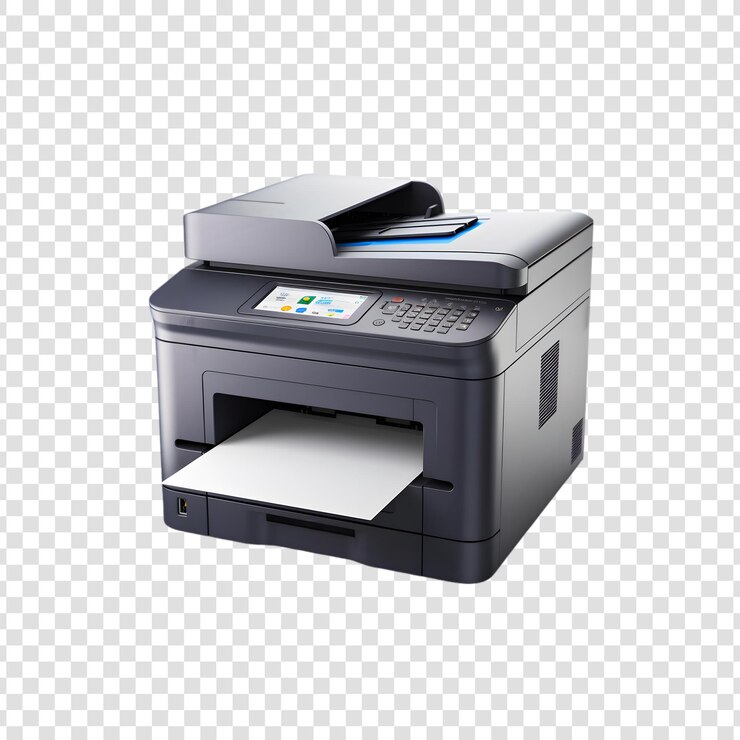 PSD digital printer isolated on transparent background