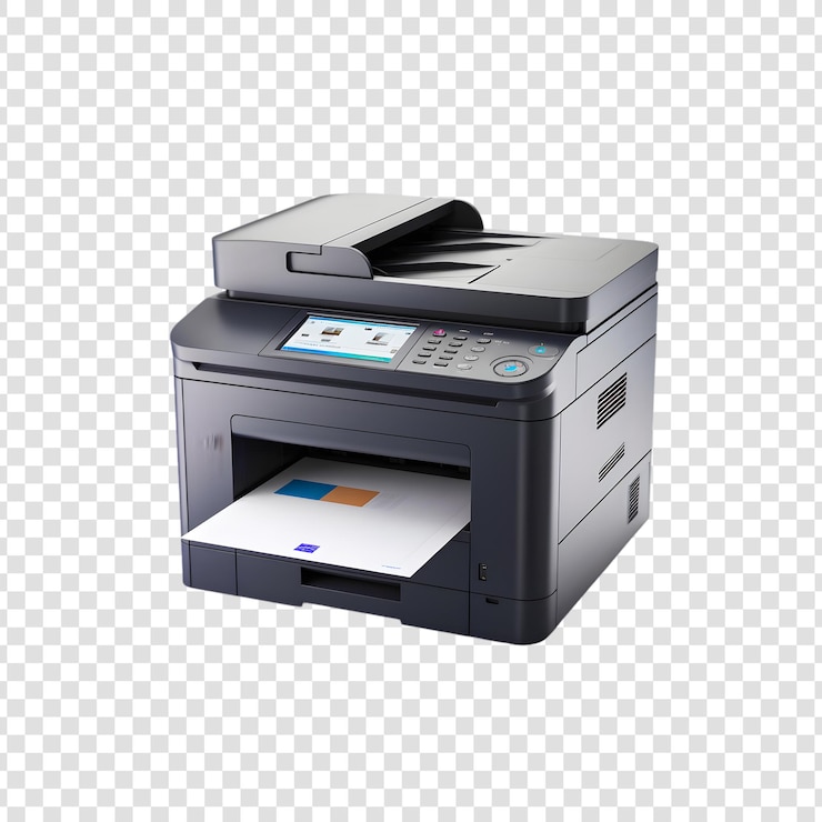 PSD digital printer isolated on transparent background