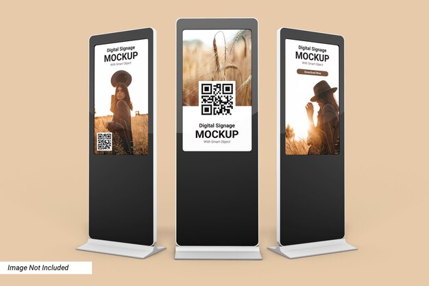 Digital signage mockup design isoliert