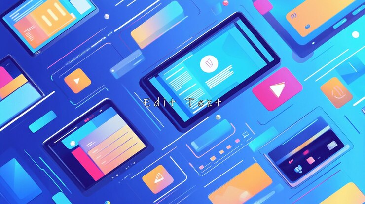 PSD digitale geräte zeigen schnittstellen und apps an