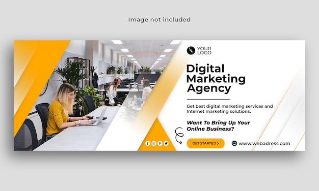 Digitale Marketing-Facebook-Cover- oder Corporate-Banner-Vorlage für soziale Medien für Unternehmen
