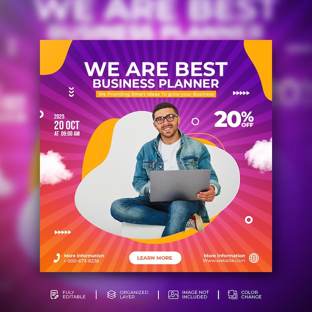 Digitale Marketingagentur Geschäftslösung Instagram Promotion Social Media Banner