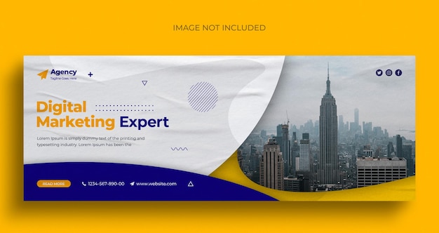 Digitale Marketingagentur Social Media Instagram Webbanner oder Facebook-Cover-Vorlage