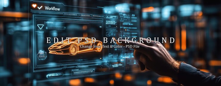 PSD digitaler auto-design-arbeitsablauf
