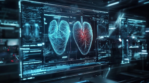 Digitaler Lungen-Scan zeigt eine Anomalie