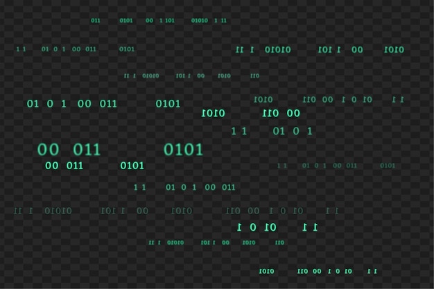 Digitaler Overlay-Effekt Binärcode-Muster für die Big-Data-Analyse