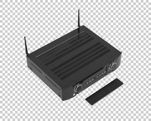Digitaler Player isoliert auf transparentem Hintergrund, 3D-Rendering-Illustration