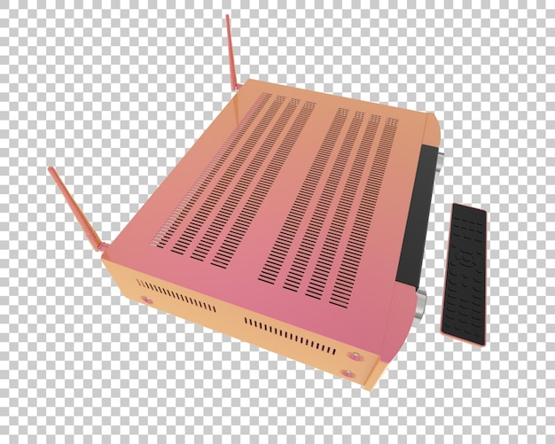 Digitaler Player isoliert auf transparentem Hintergrund, 3D-Rendering-Illustration