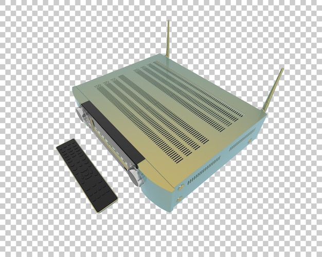 Digitaler Player isoliert auf transparentem Hintergrund, 3D-Rendering-Illustration