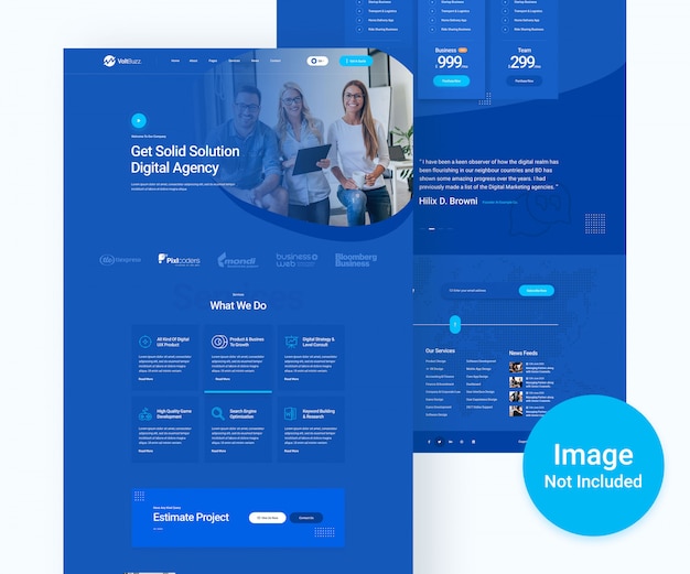 Digitales Agentur- und Business-PSD-Website-Design