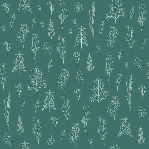Digitales Aquarellmuster mit Sommerblumen