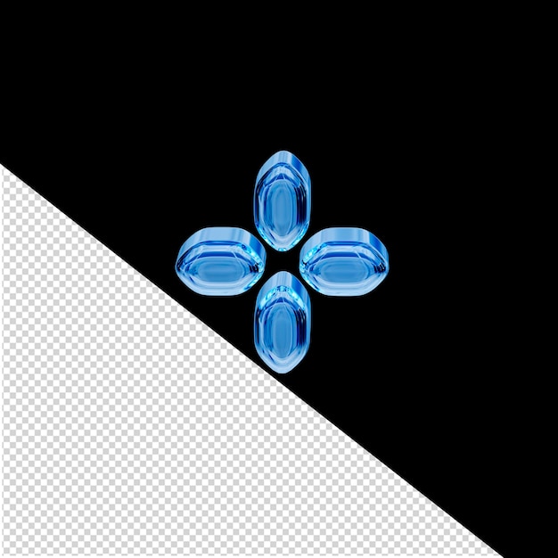 PSD digitales blaues eissymbol