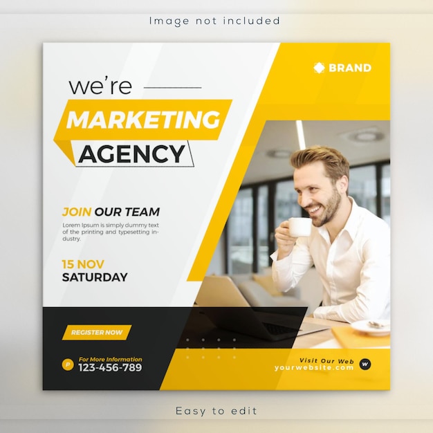 PSD digitales marketing business online-poster social media banner corporate instagram post template