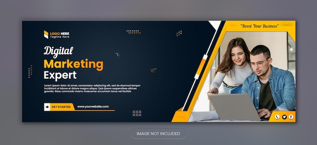 Digitales Marketing Corporate New Social Media Facebook-Cover-Design-Vorlage