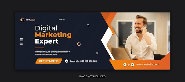 Digitales Marketing Corporate Social Media Facebook-Cover-Vorlage