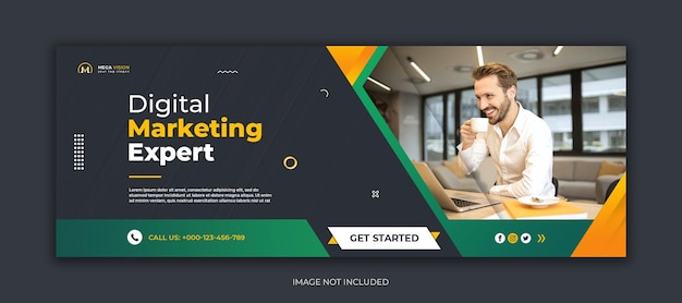 Digitales Marketing Corporate Social Media Facebook Cover Web-Banner-Vorlage