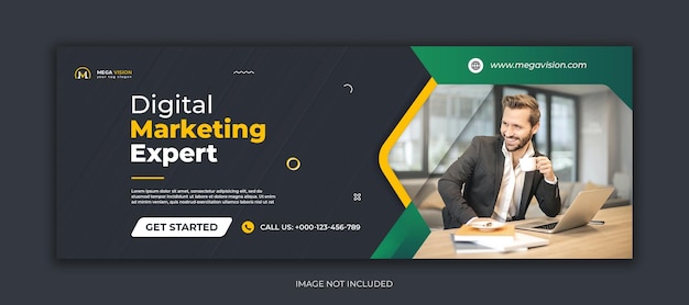 Digitales Marketing Corporate Social Media Facebook Cover Web-Banner-Vorlage