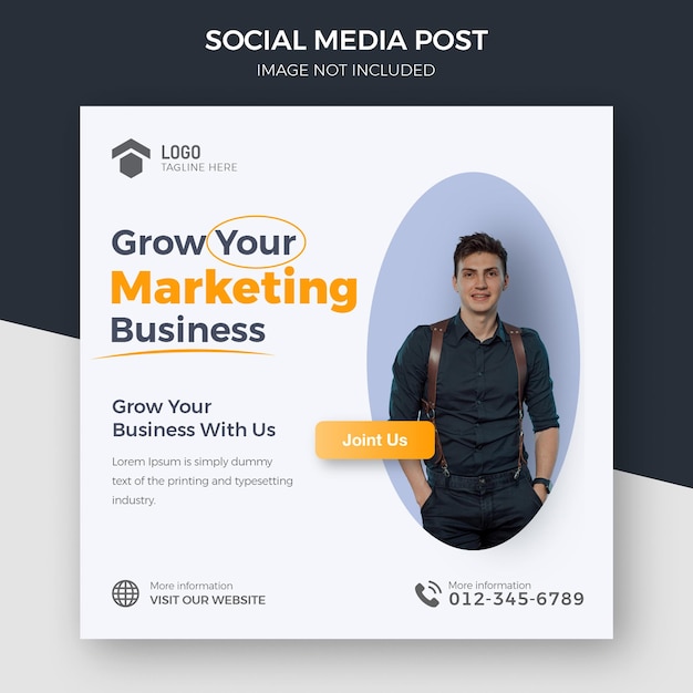 Digitales marketing corporate social media post template marketing banner konferenz flyer