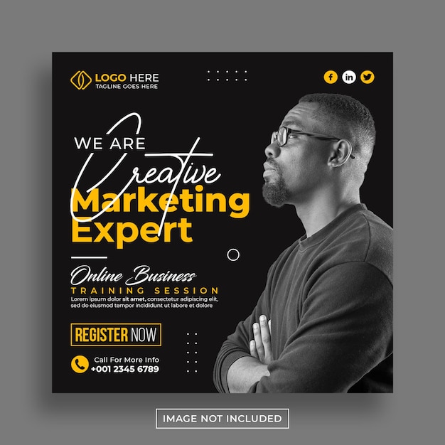 Digitales Marketing Live-Webinar Corporate Social Media Post Template Design
