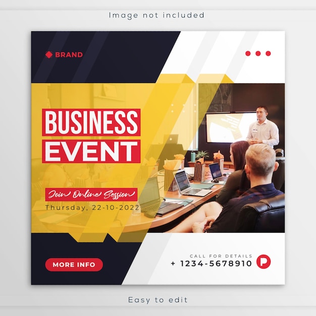 Digitales marketing live-webinar soziale medien banner-geschäft instagram-post-vorlage-design