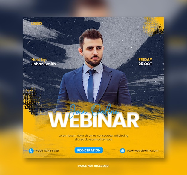 Digitales Marketing Online-Business-Webinar-Konferenzbanner oder Corporate Social Media-Banner