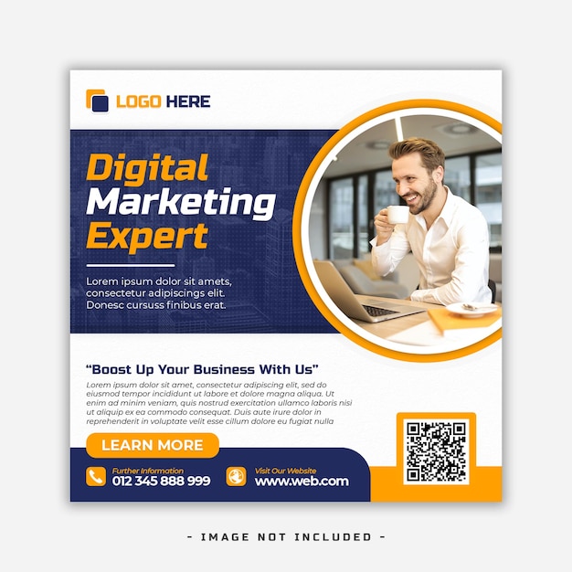Digitales Marketing Social Media Banner Designvorlage PSD