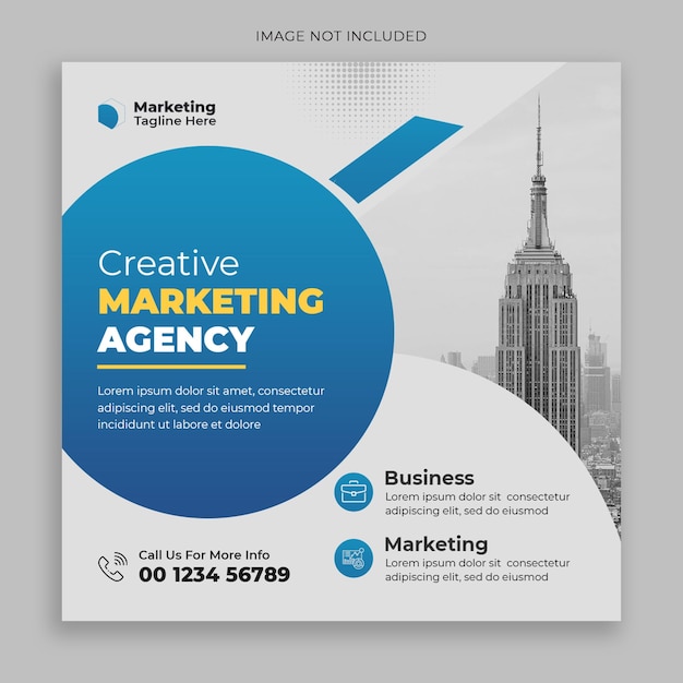 PSD digitales marketing social media post design quadratische flyer design web banner vorlage