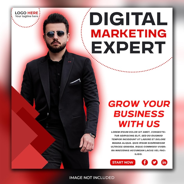 Digitales Marketing und Corporate Social Media-Post-Template-Design