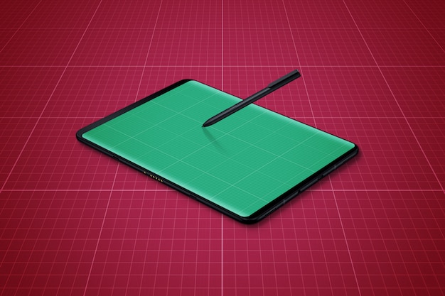 Digitales Tablet- und Stiftmodell