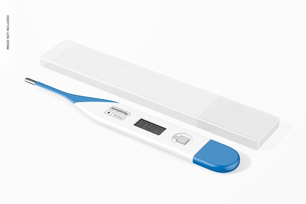 PSD digitales thermometer-mockup