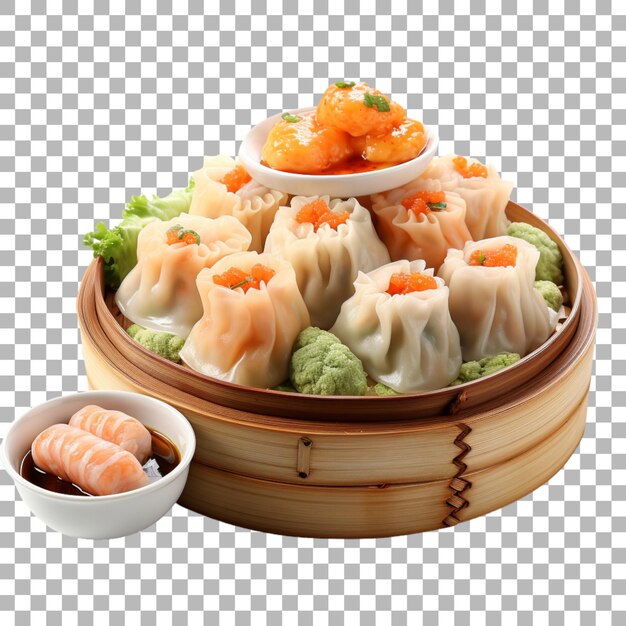 PSD dim sum auf durchsichtigem hintergrund