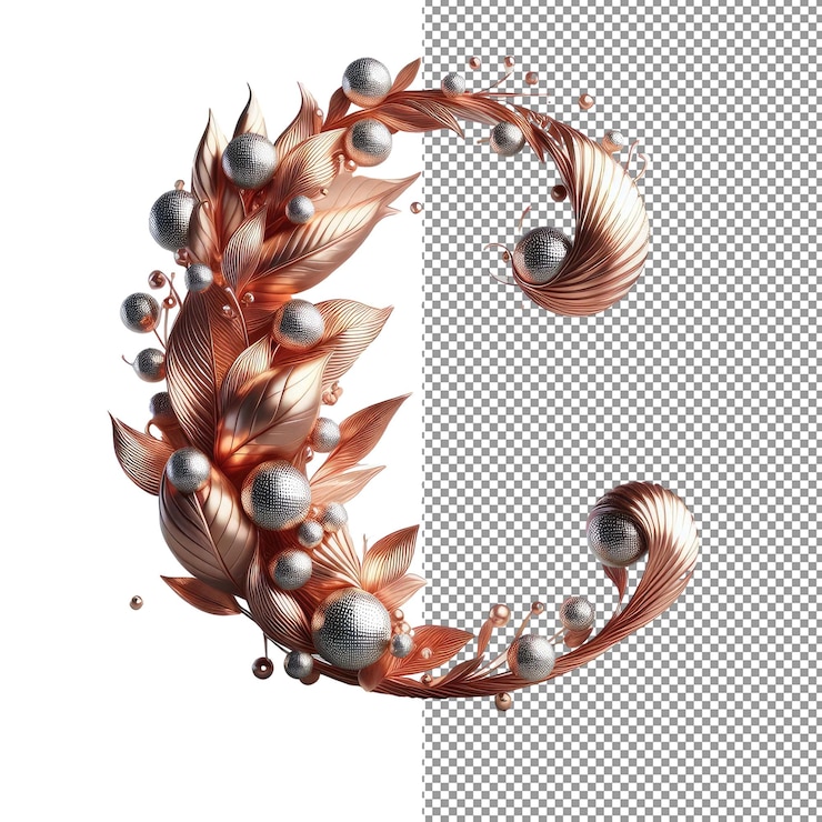 PSD dimensional artistry isolated creative 3d letter auf einer durchsichtigen leinwand