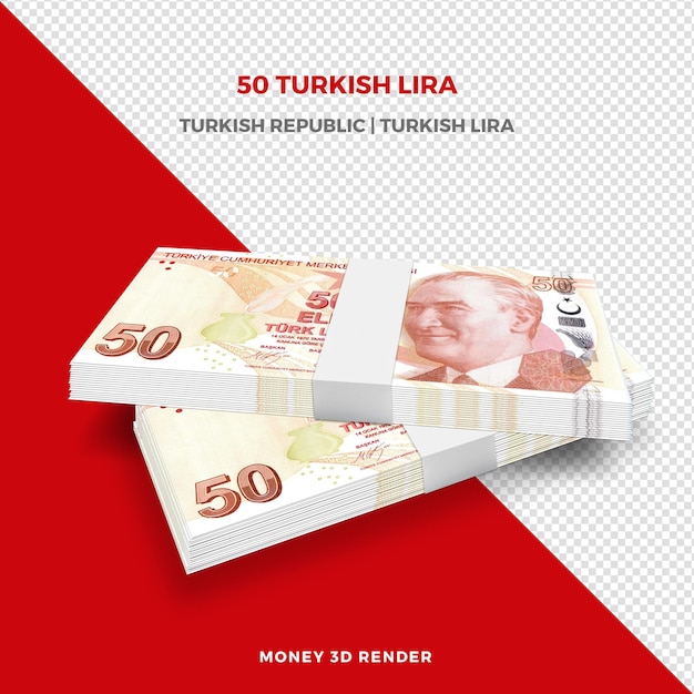 PSD dinero 3d 50 liras turcas