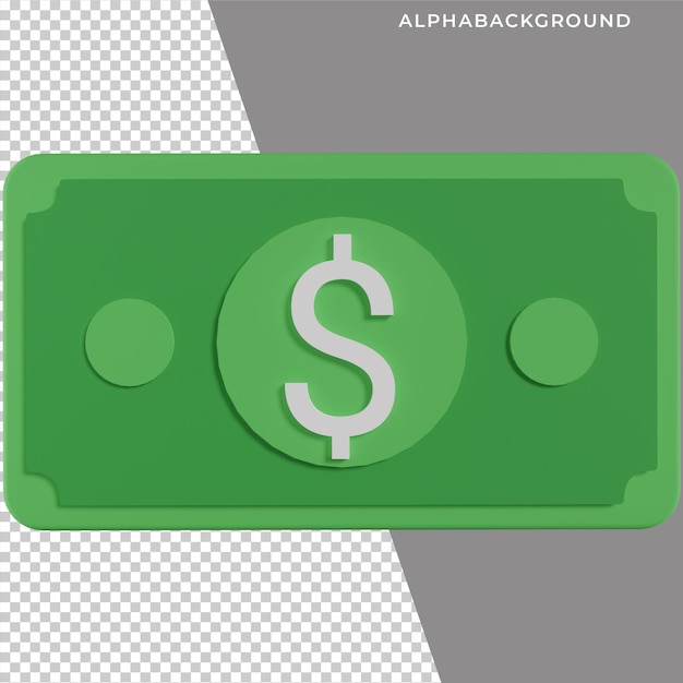 PSD dinero, 3d, icono, ilustración