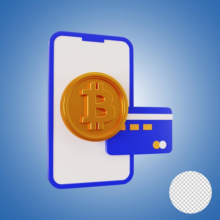 PSD dinero, bitcoin, pago digital, 3d, interpretación