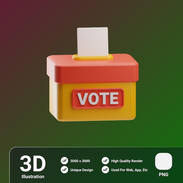 PSD dinero corrupción voto 3d ilustración