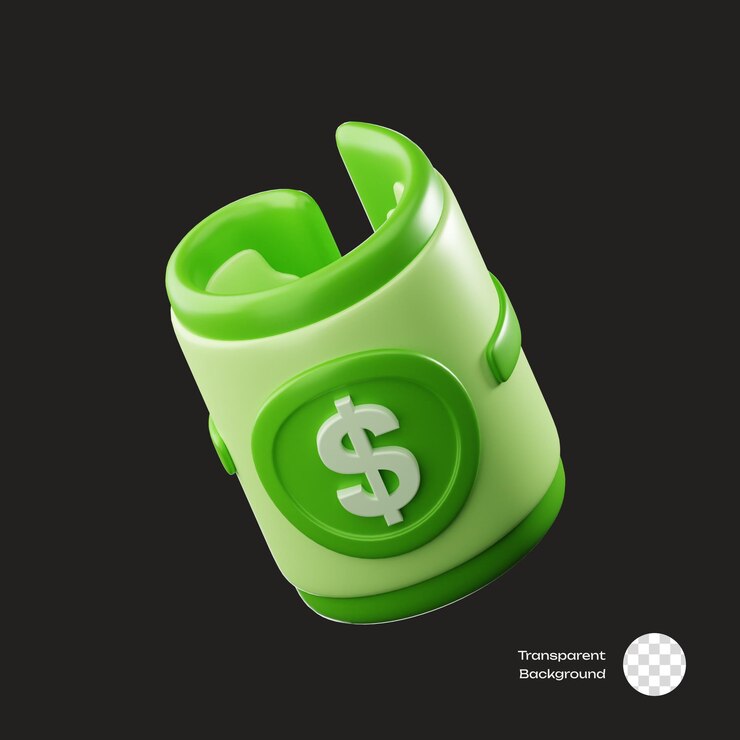 Dinero en efectivo en 3D