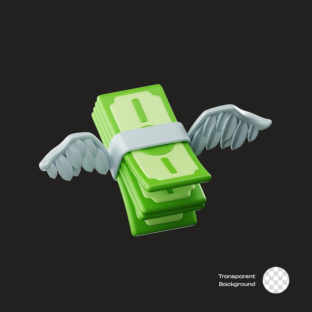 Dinero en efectivo en 3D