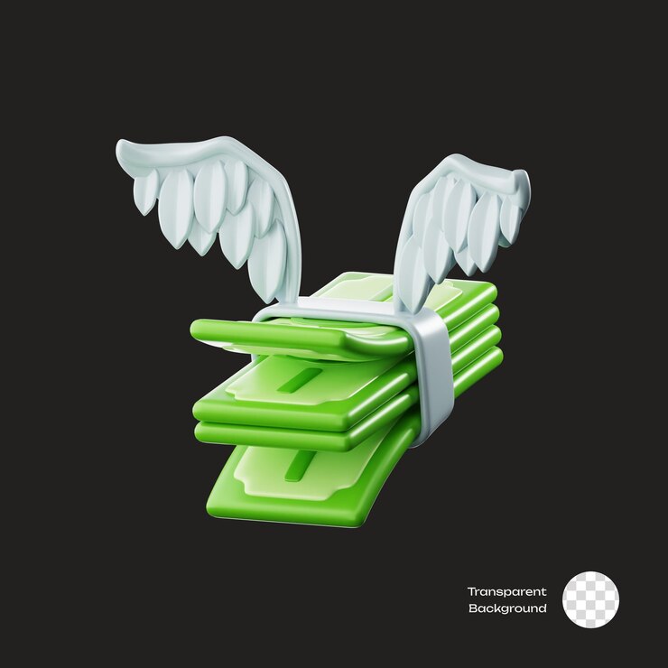 Dinero en efectivo en 3D