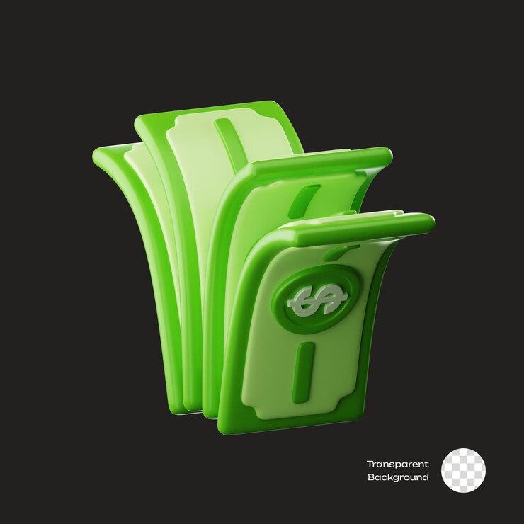 Dinero en efectivo en 3D