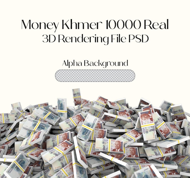 PSD dinero khmer 10000 real representación 3d